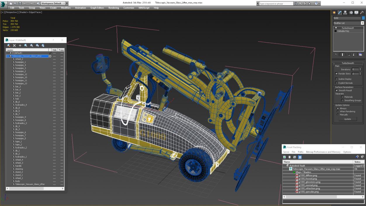 3D model Telescopic Vacuum Glass Lifter