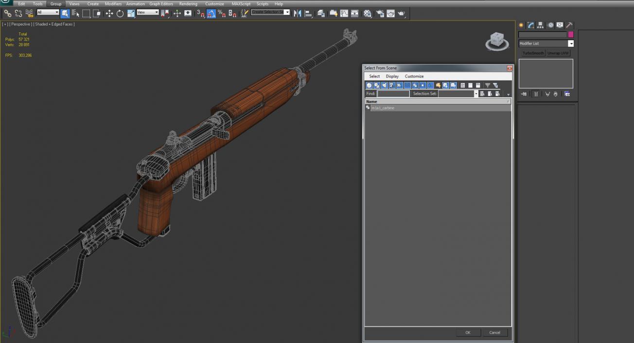 3D Carbine M1A1 Folding Stock