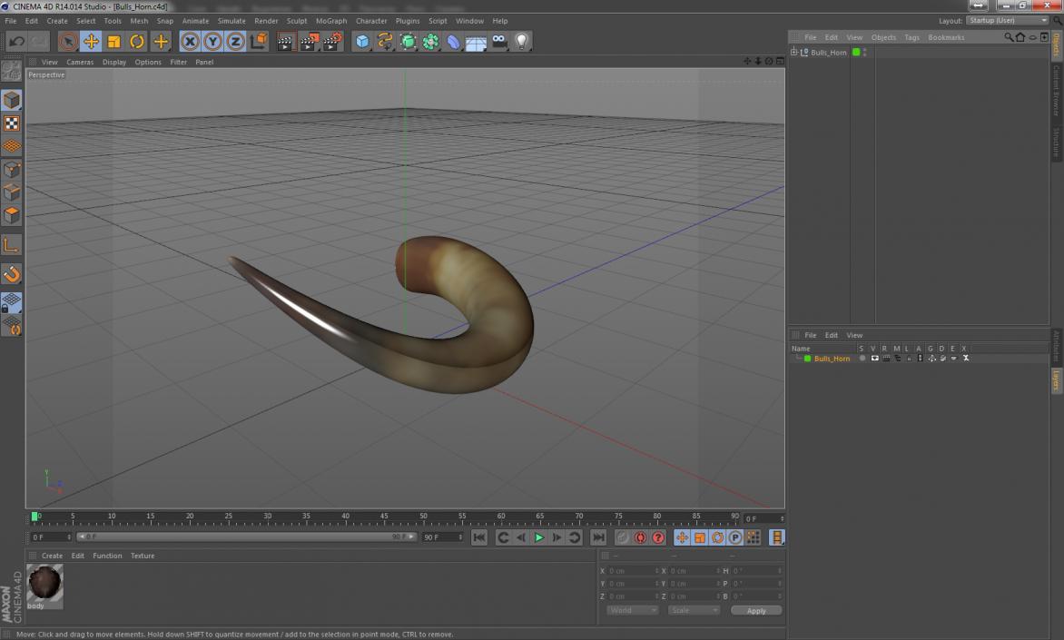 3D model Bulls Horn