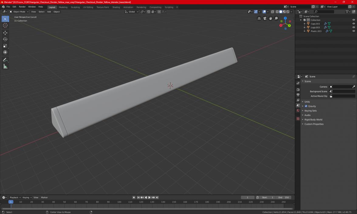 3D model Checkout Divider Bar