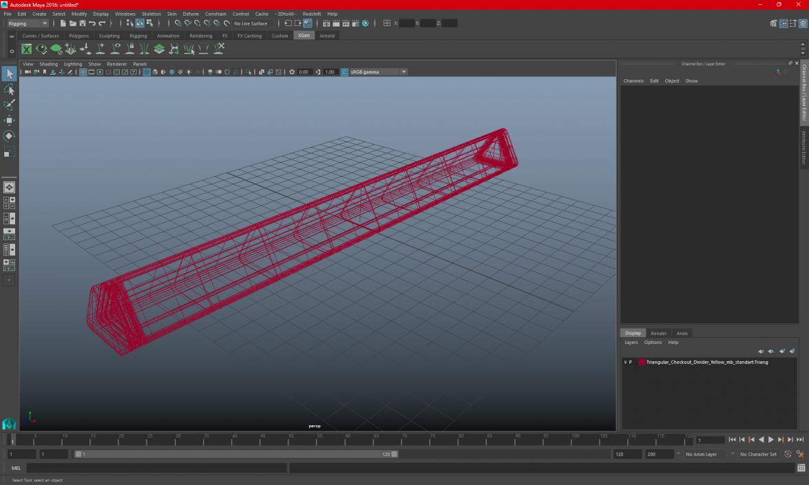 3D model Checkout Divider Bar