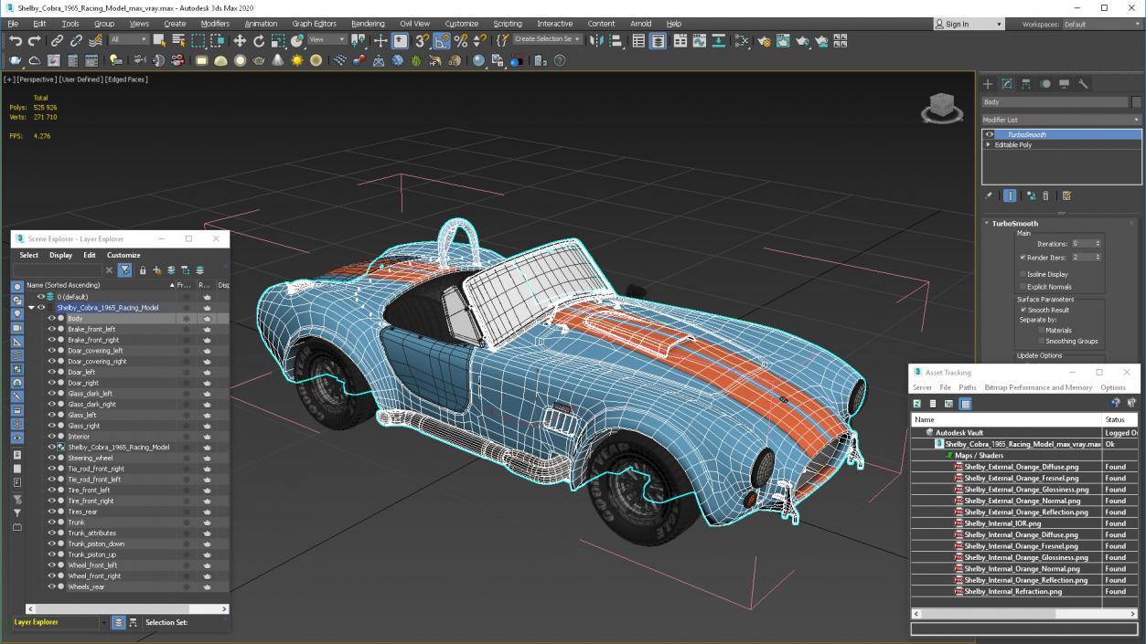 Shelby Cobra 1965 Racing 3D model