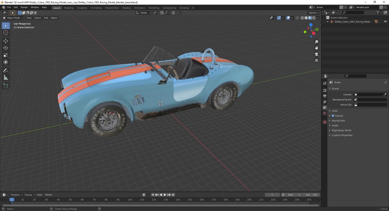 Shelby Cobra 1965 Racing 3D model