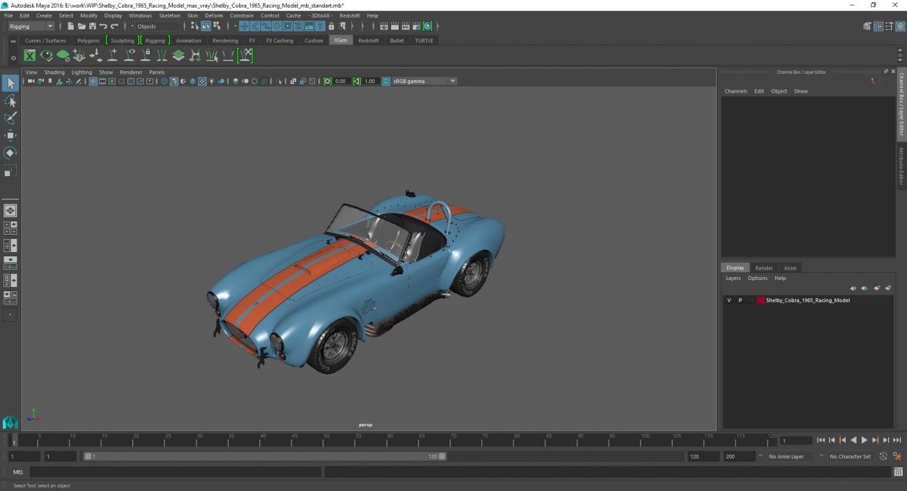 Shelby Cobra 1965 Racing 3D model