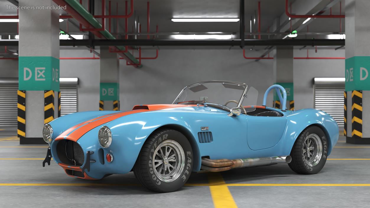 Shelby Cobra 1965 Racing 3D model