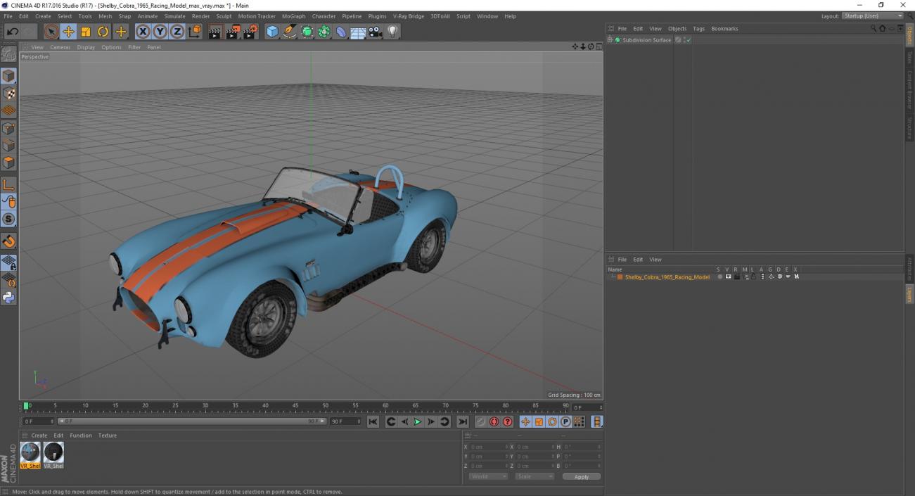 Shelby Cobra 1965 Racing 3D model