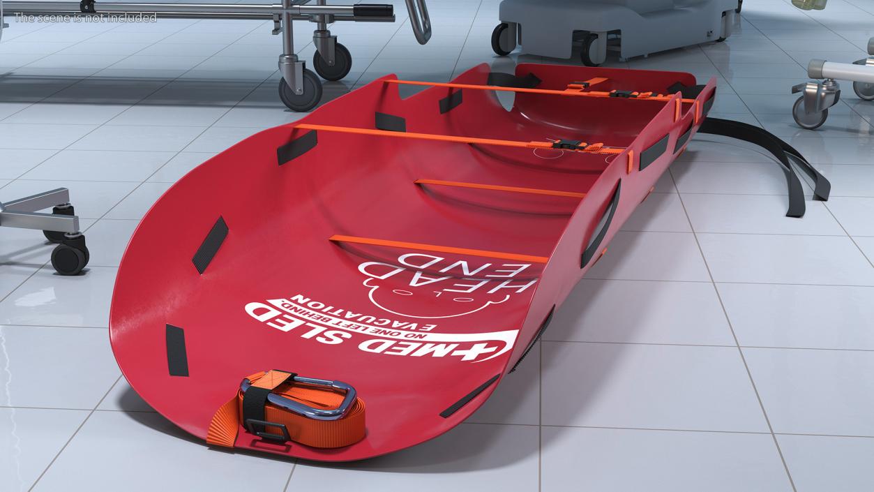 Med Sled Red 3D