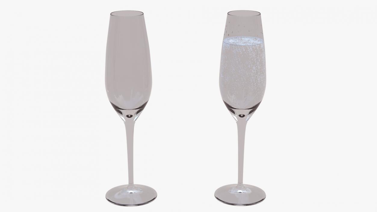 Freixenet Italian Rose Sparkling Wine and Glass 3D