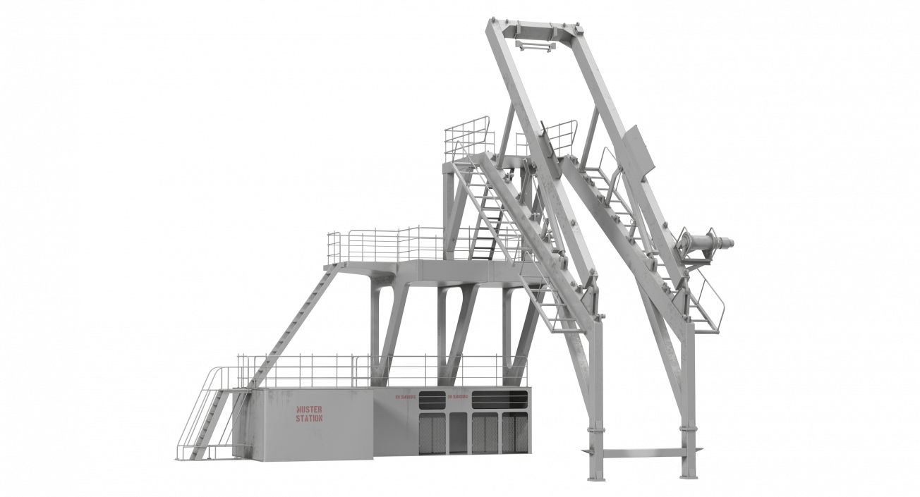 3D Lifeboat Launching Mechanism model