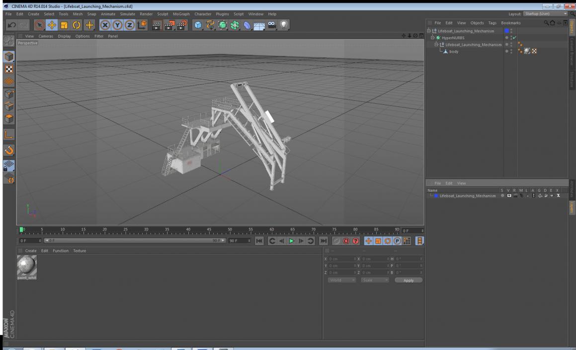 3D Lifeboat Launching Mechanism model