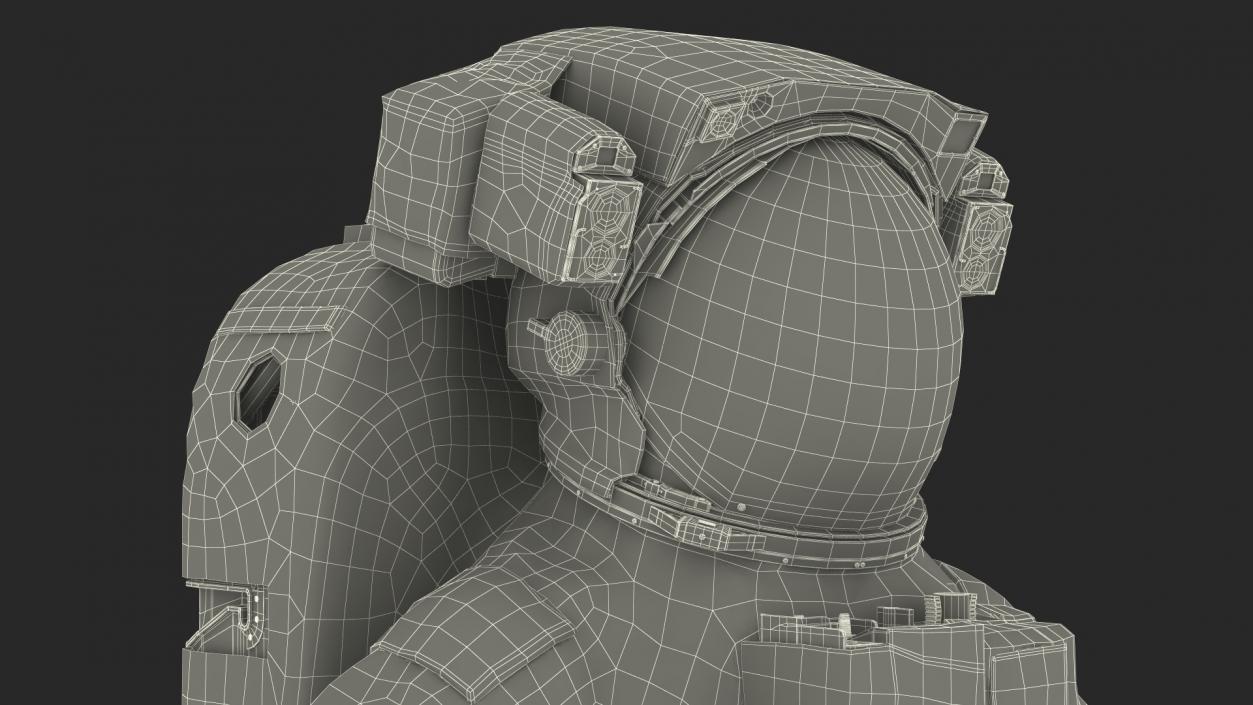 3D Astronaut Wearing Extravehicular Mobility Unit