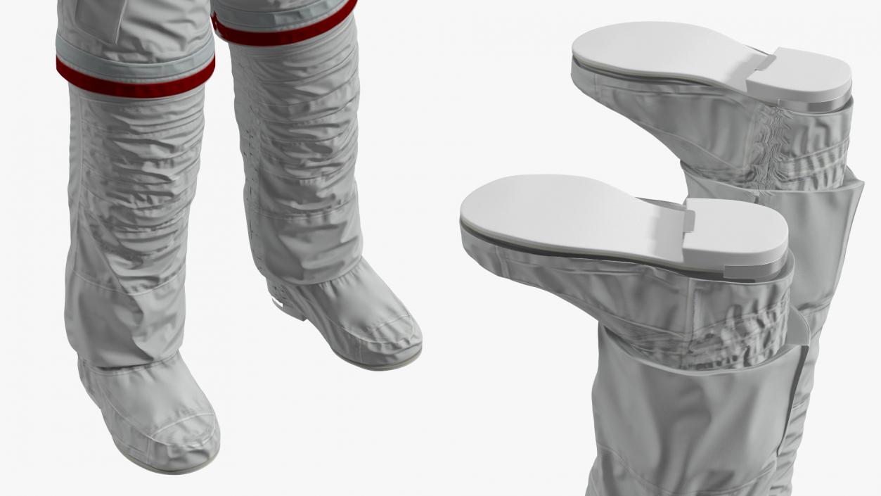 3D Astronaut Wearing Extravehicular Mobility Unit