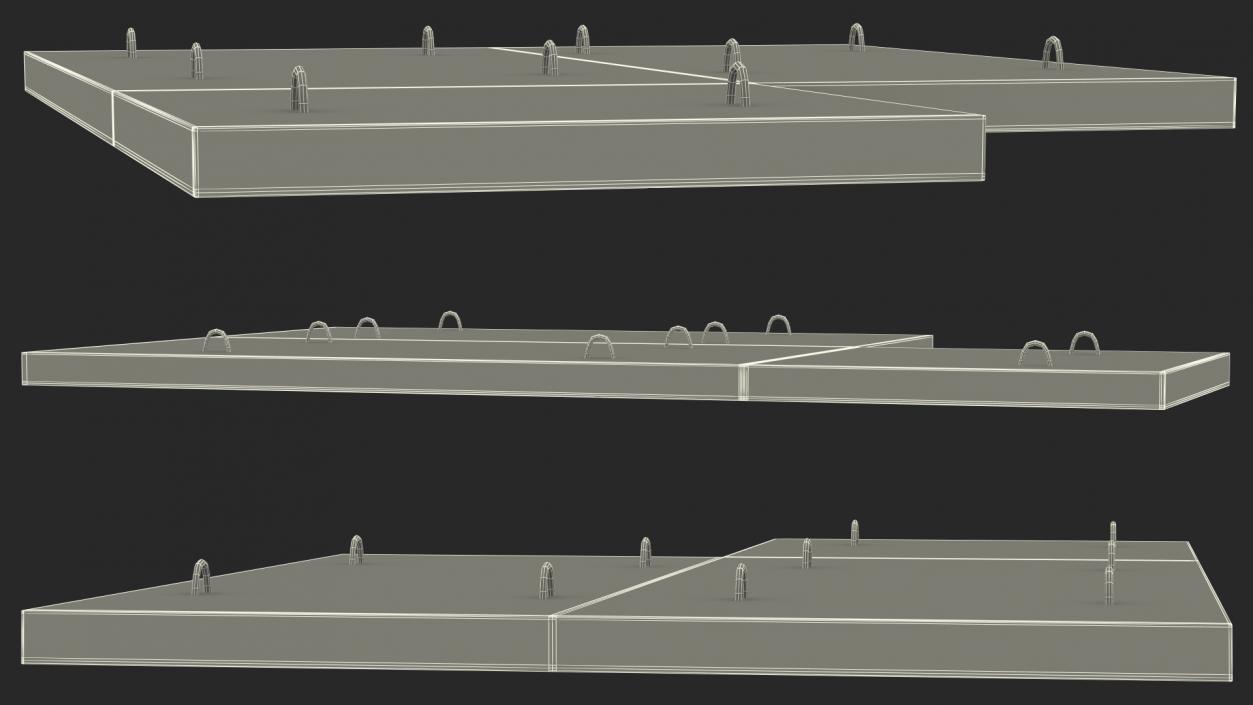 3D Precast Concrete Panels Big Collection model