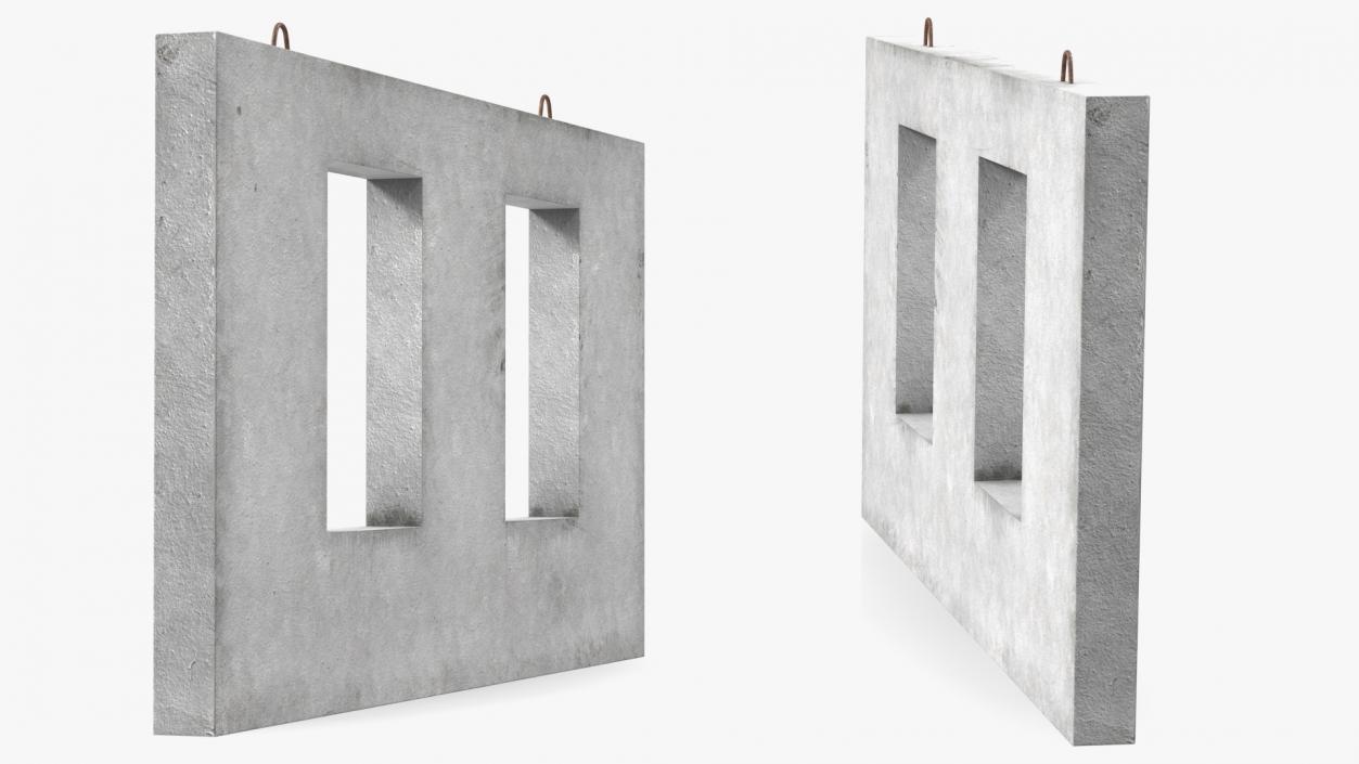 3D Precast Concrete Panels Big Collection model