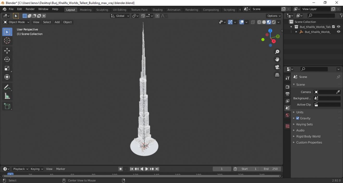 3D Burj Khalifa Worlds Tallest Building