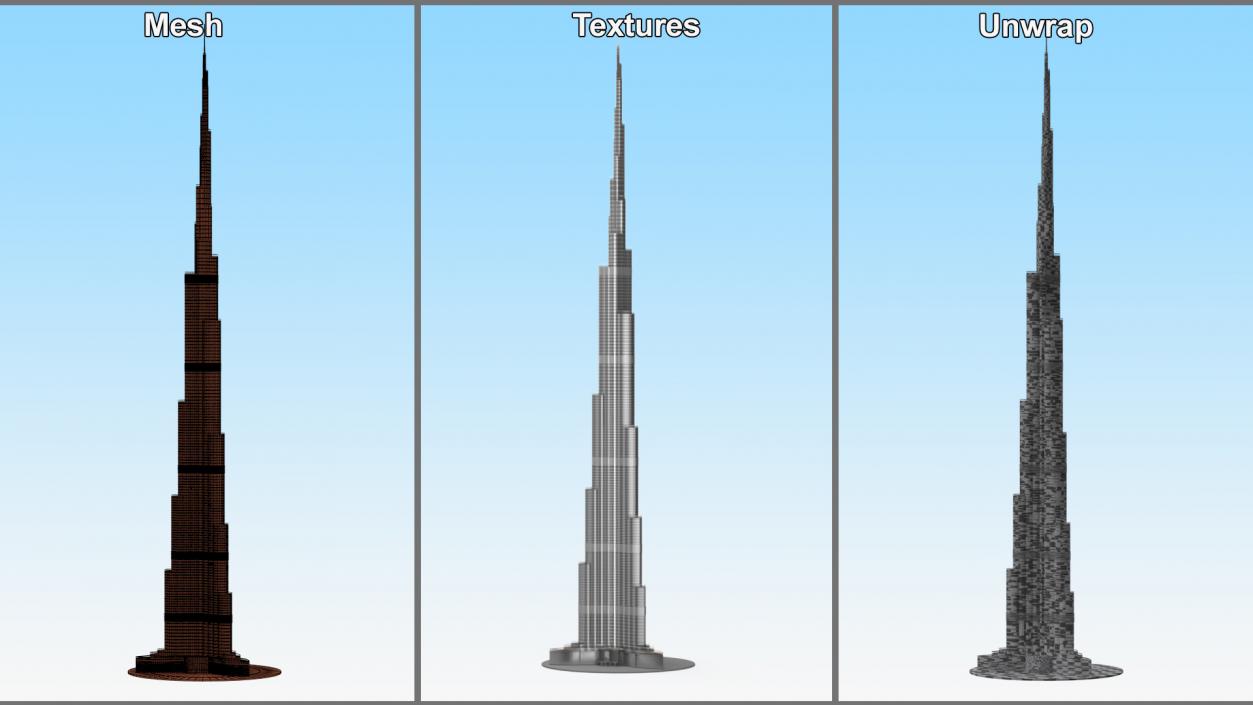 3D Burj Khalifa Worlds Tallest Building