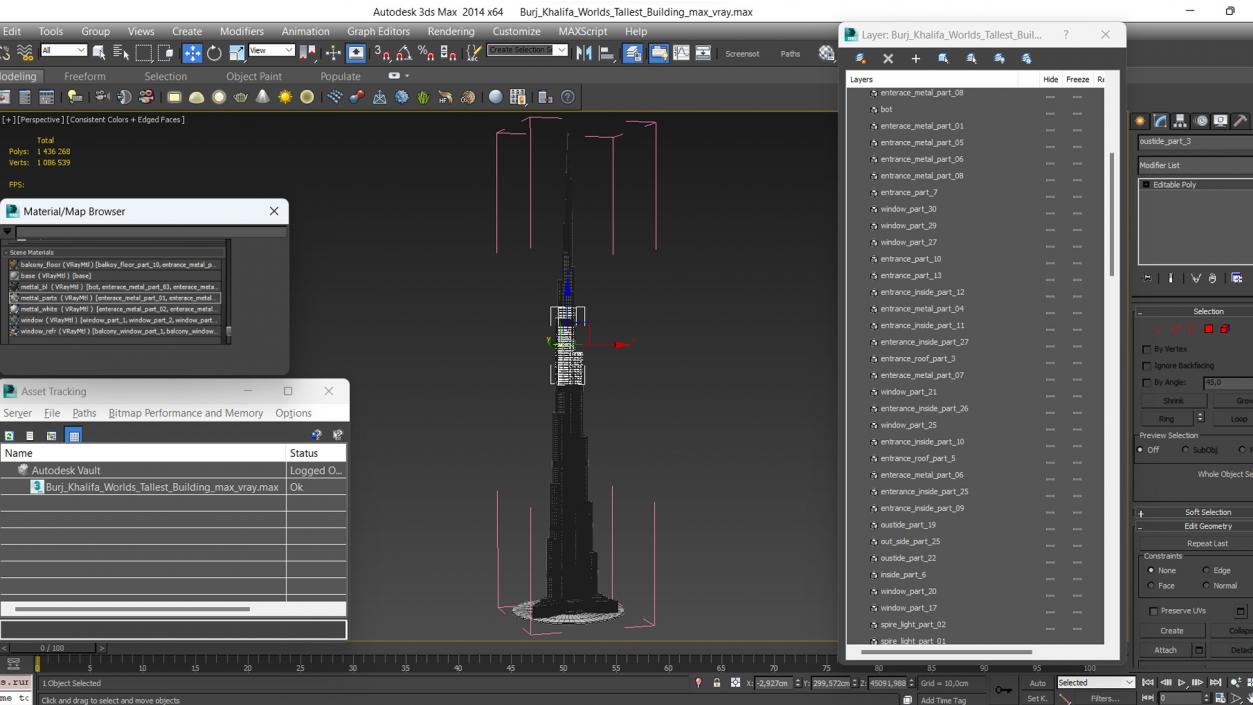 3D Burj Khalifa Worlds Tallest Building