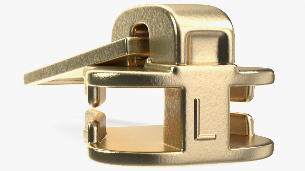 3D Gold Zipper Slider model