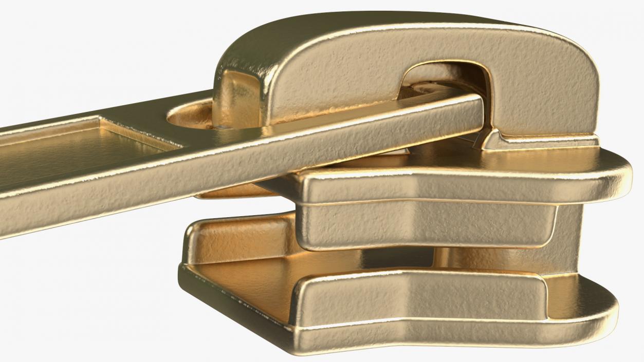 3D Gold Zipper Slider model