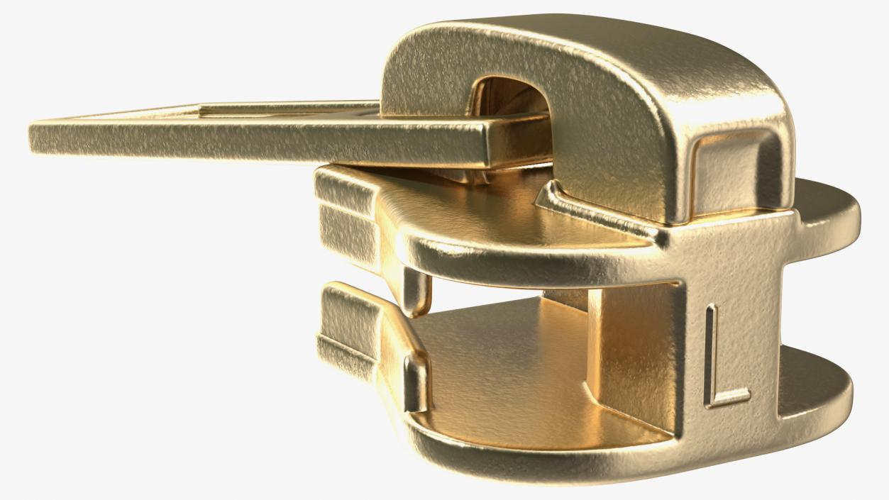 3D Gold Zipper Slider model