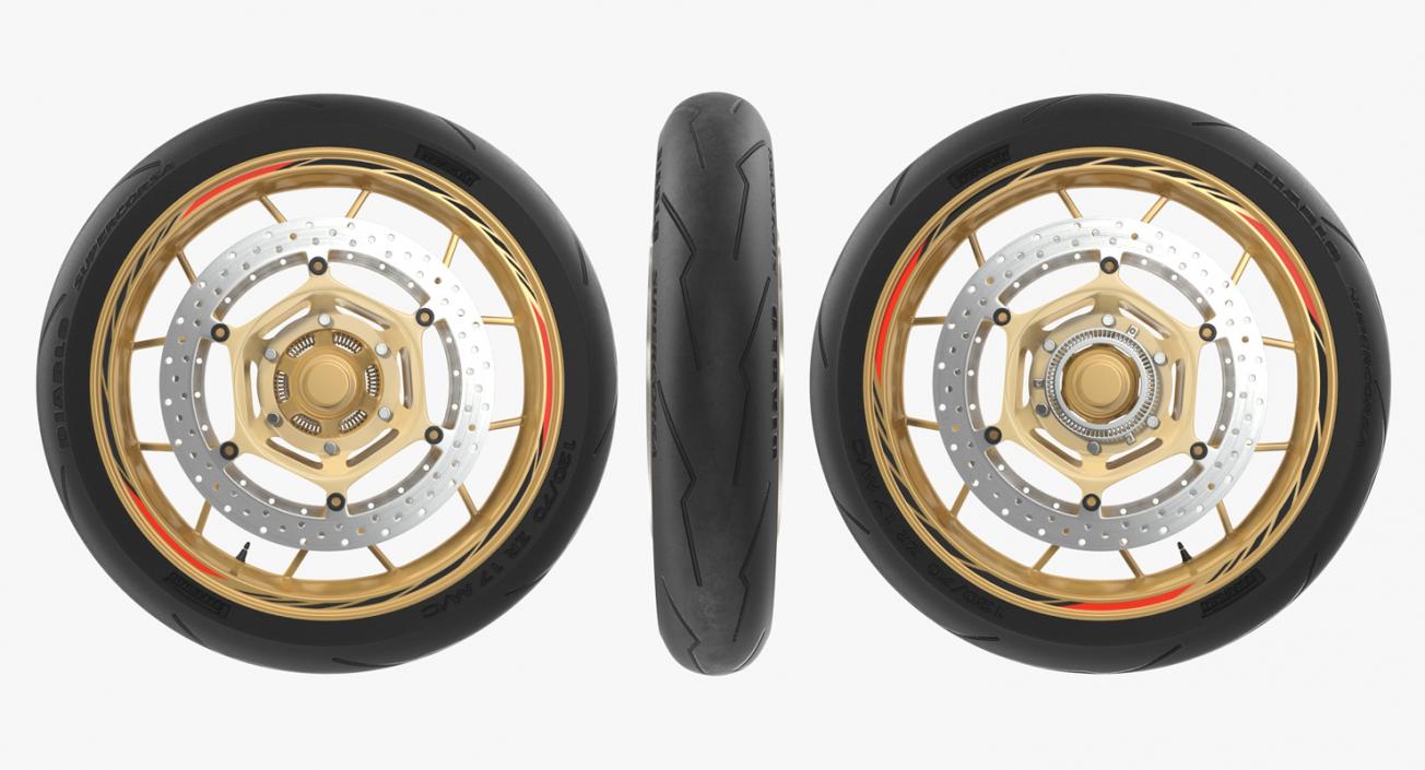 3D Sport Motorcycle Front Wheel model