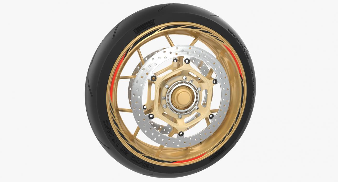 3D Sport Motorcycle Front Wheel model