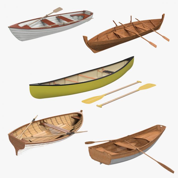 3D model Rowing Boats Collection 3