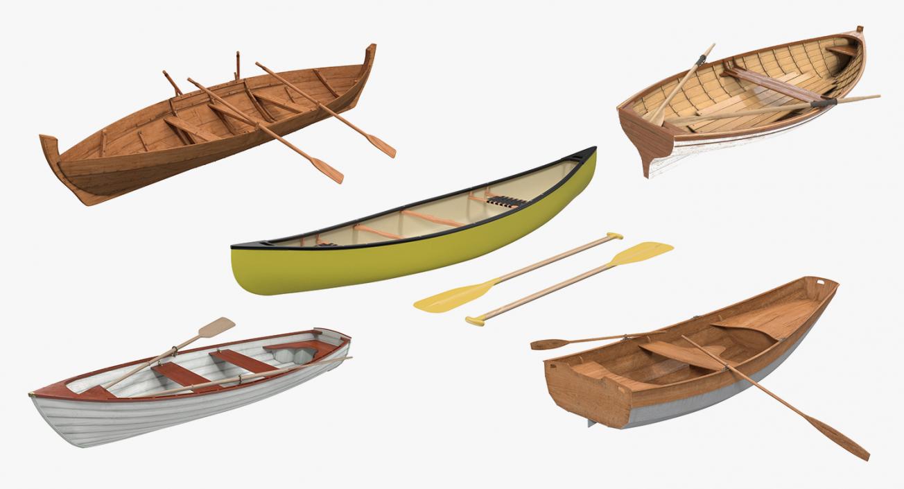 3D model Rowing Boats Collection 3