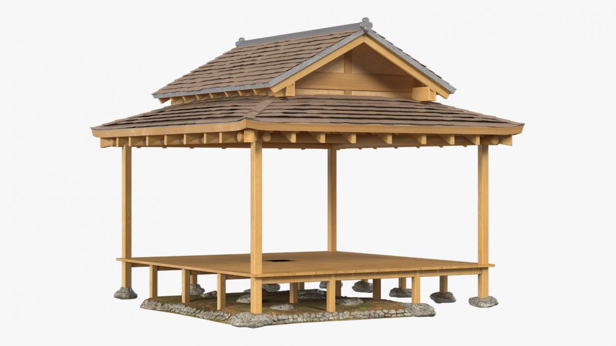 3D model Japanese Gazebo