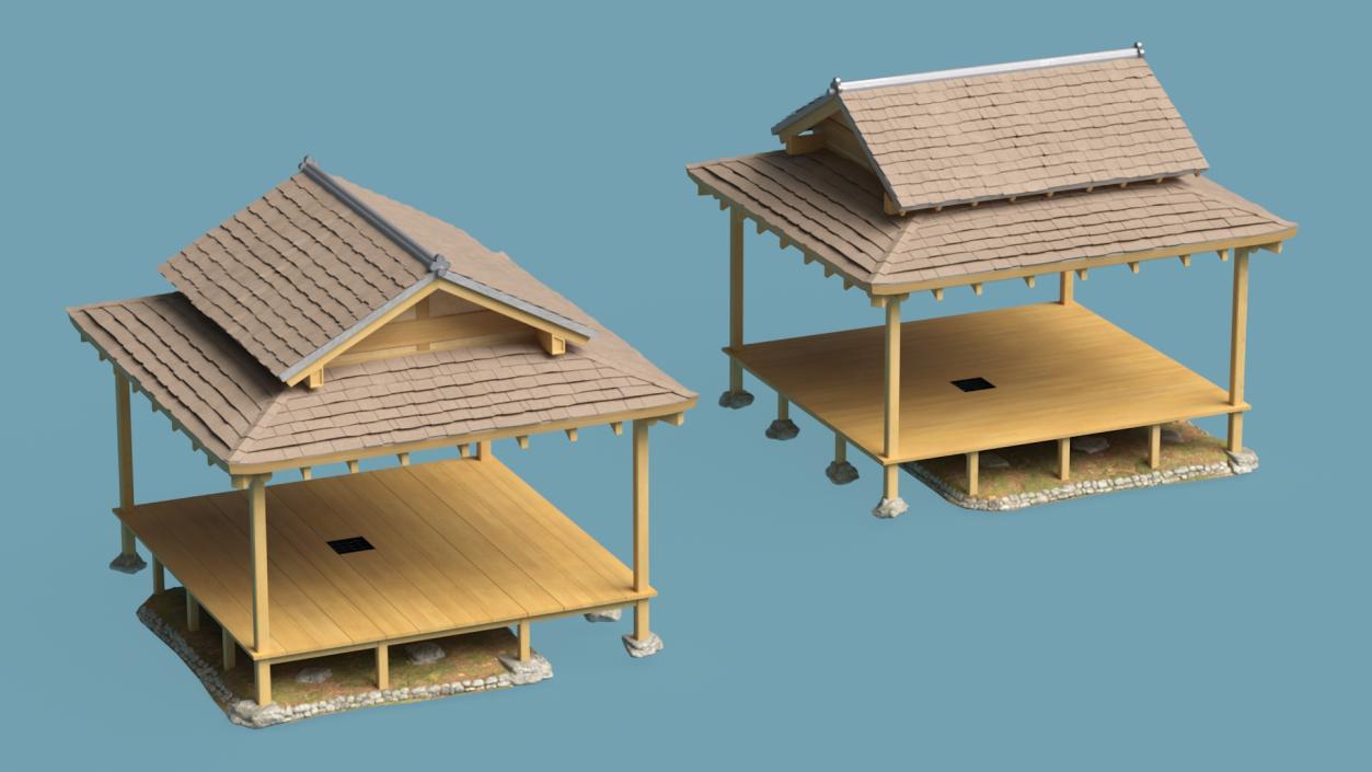 3D model Japanese Gazebo