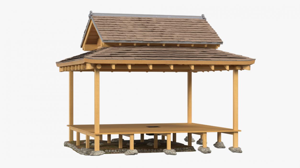 3D model Japanese Gazebo