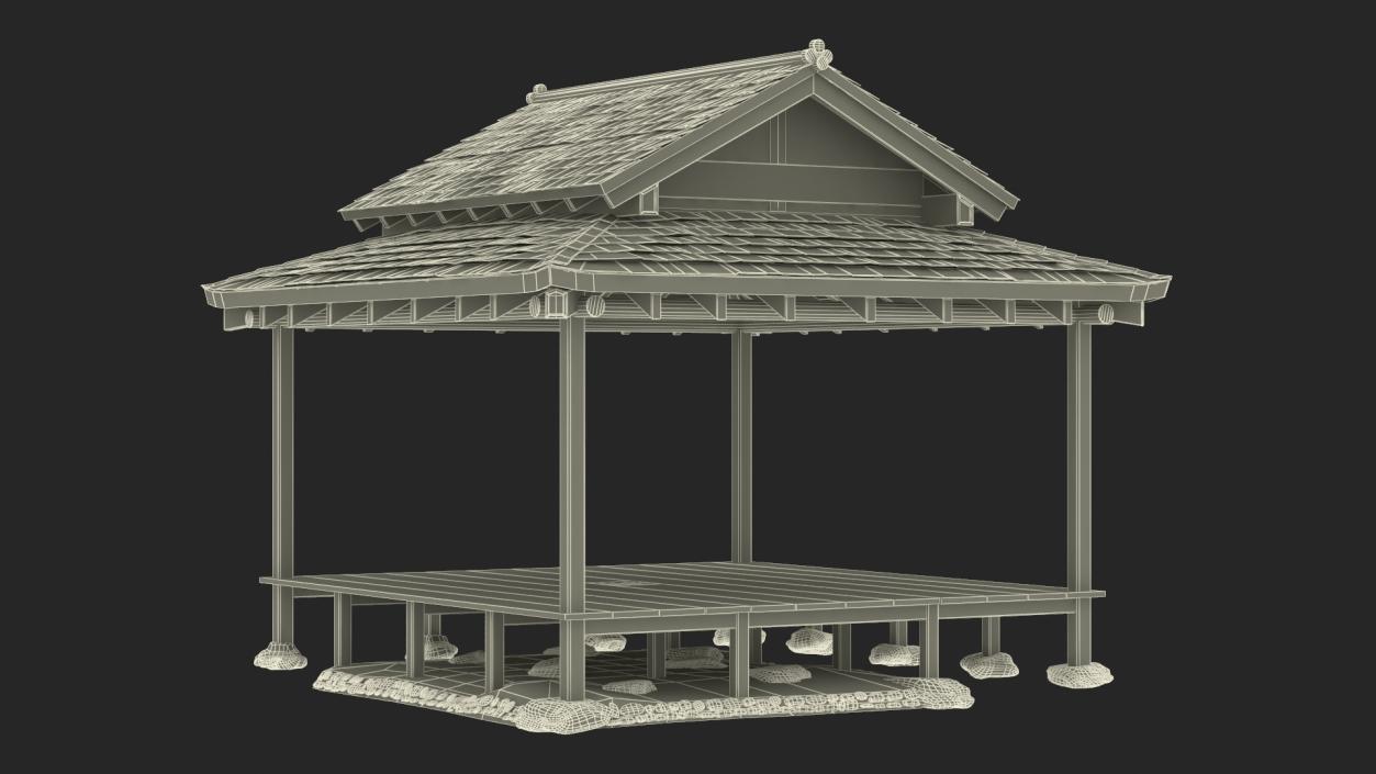 3D model Japanese Gazebo