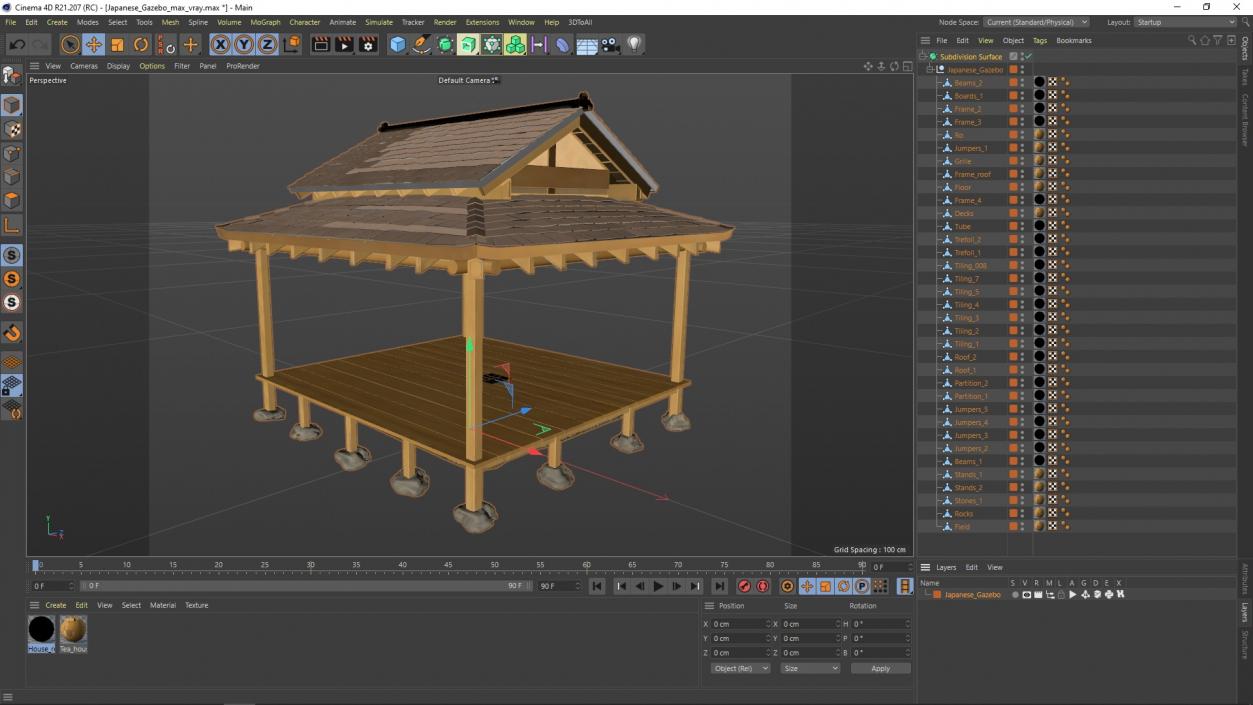 3D model Japanese Gazebo