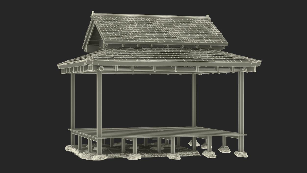 3D model Japanese Gazebo