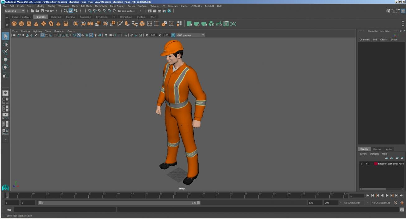 3D Rescuer Standing Pose