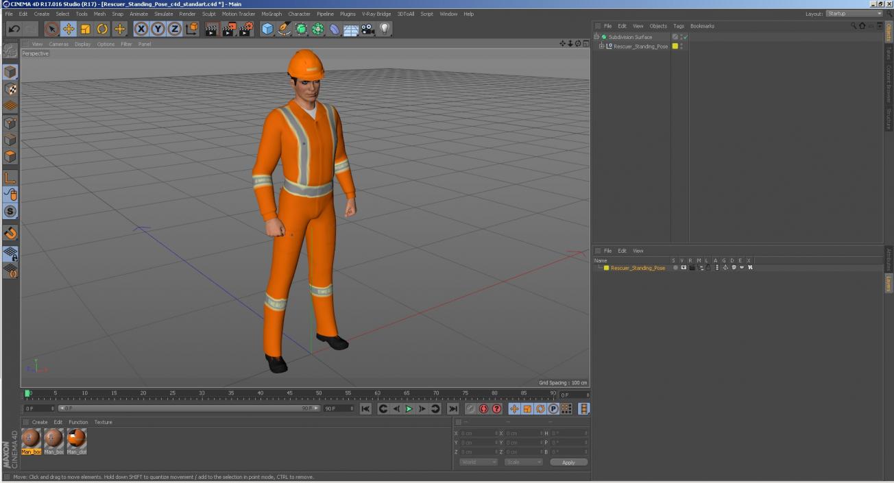 3D Rescuer Standing Pose