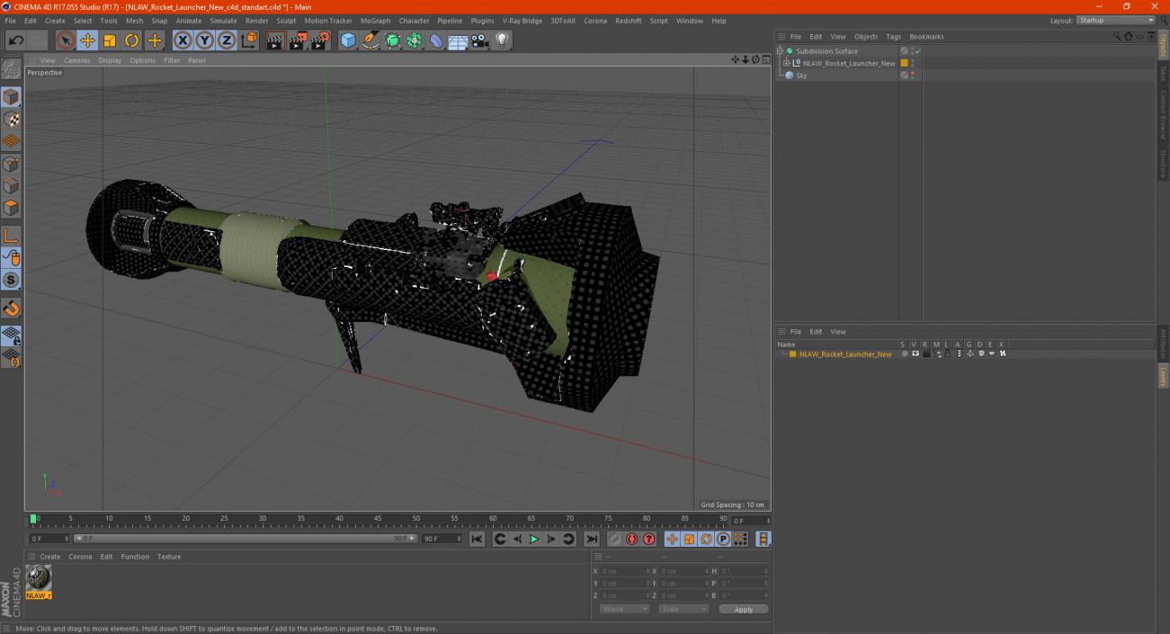 NLAW Rocket Launcher New 3D model