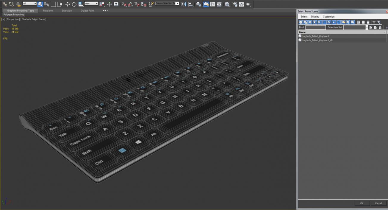 Logitech Tablet Keyboard 3D model