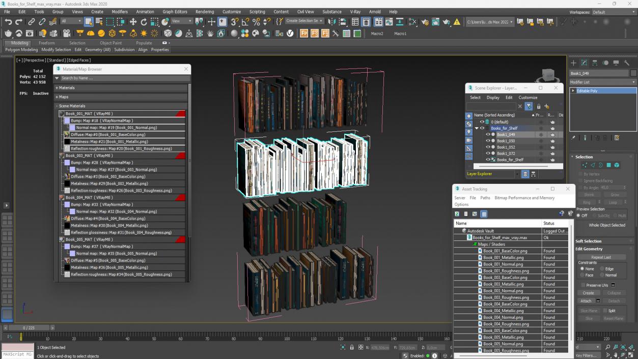 3D model Books for Shelf