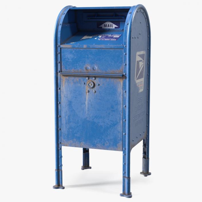 3D US Postal Mail Box Aged model