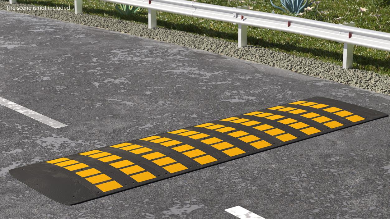 3D Rubber Speed Hump Dusty model