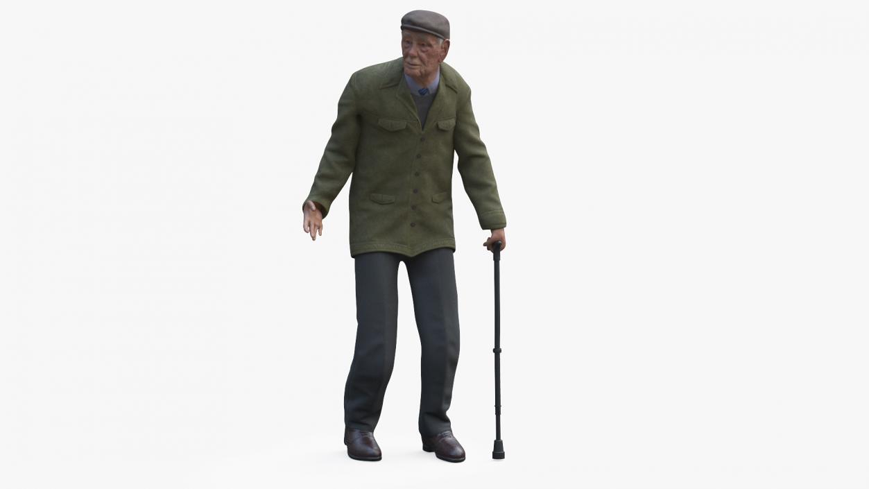 Older People Walking Together 3D model