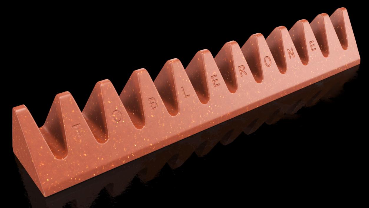 3D Toblerone Milk Chocolate Bar model