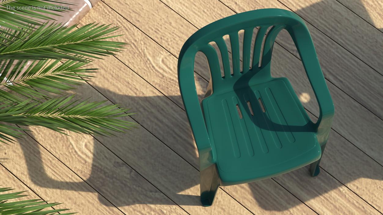 Plastic Chair Green 3D model