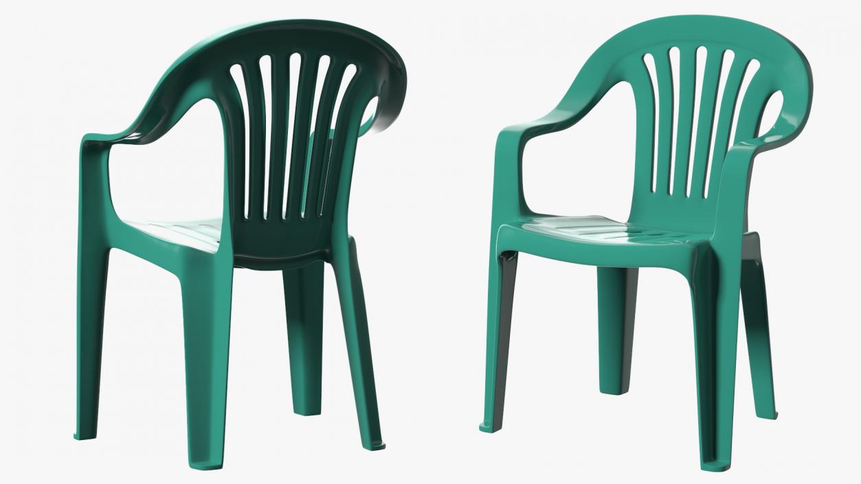 Plastic Chair Green 3D model