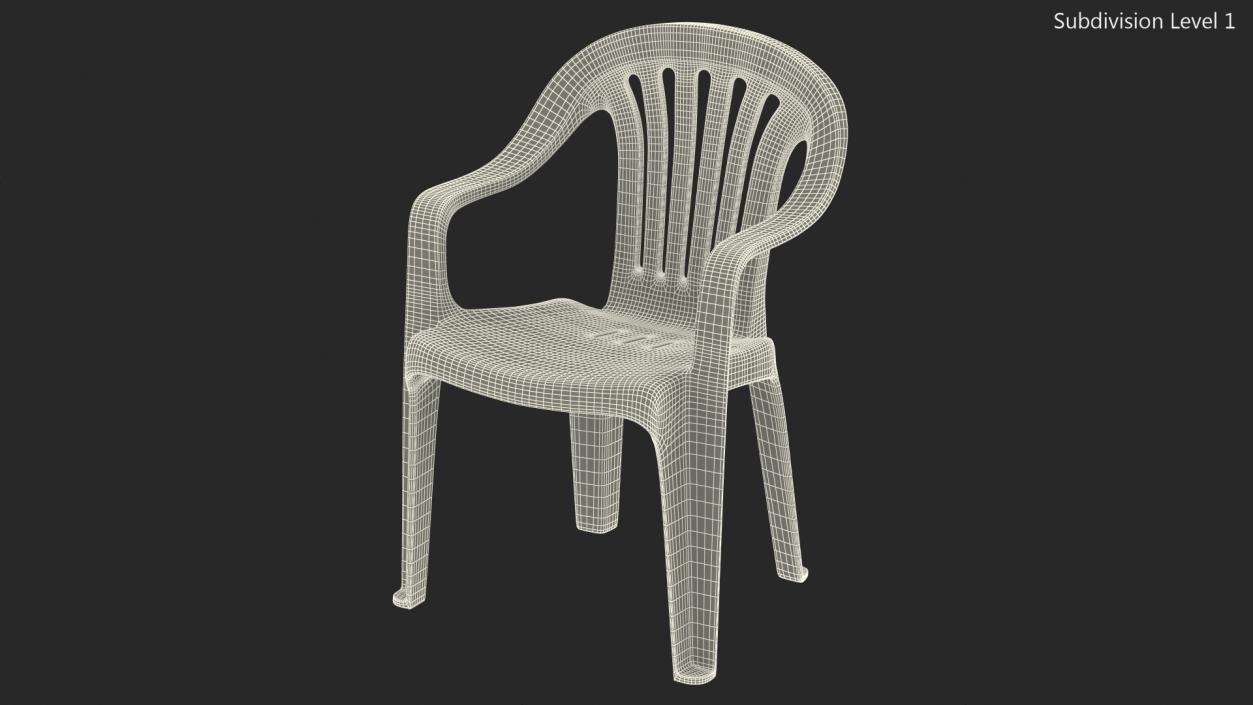 Plastic Chair Green 3D model