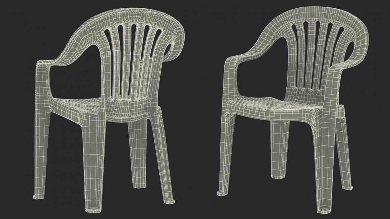 Plastic Chair Green 3D model