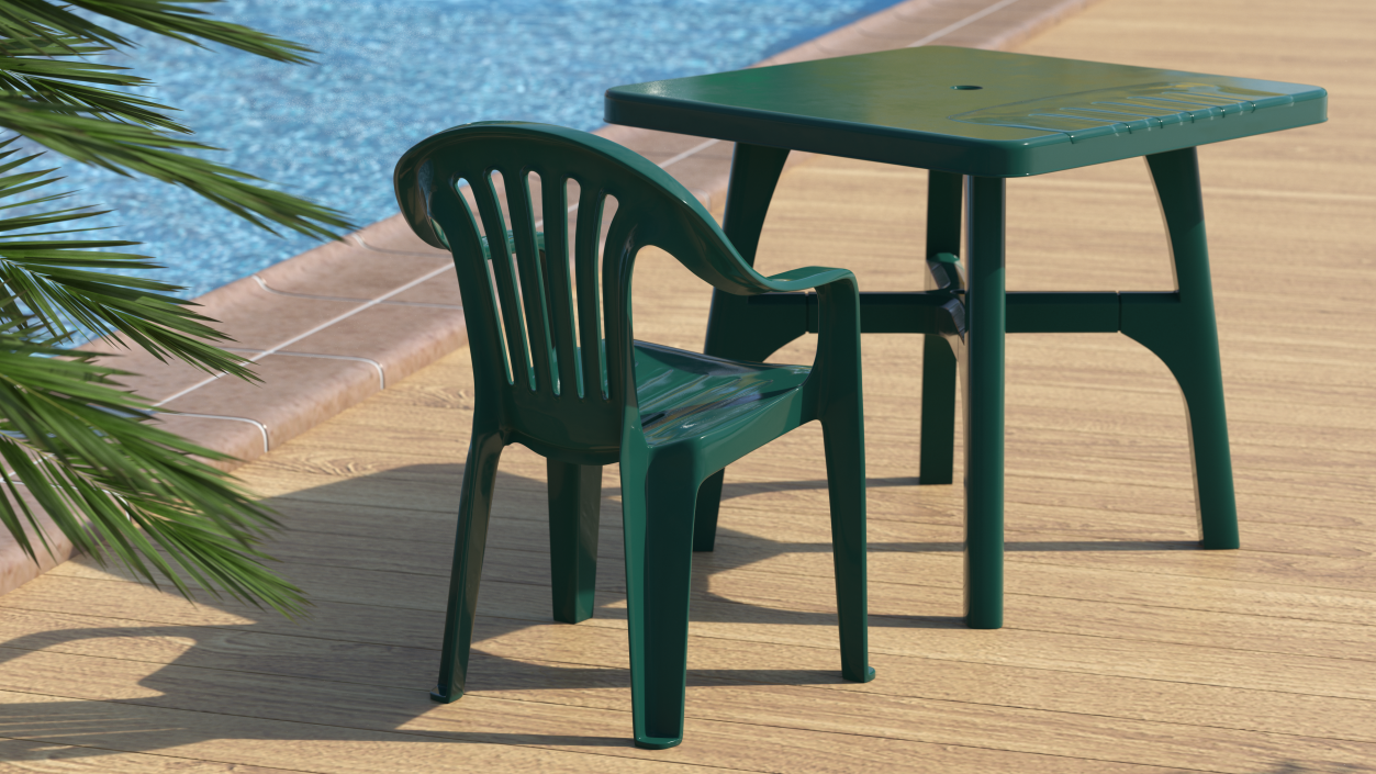 Plastic Chair Green 3D model