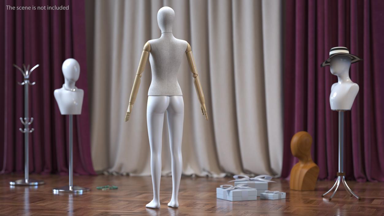 Flexible Female Mannequin Rigged 3D