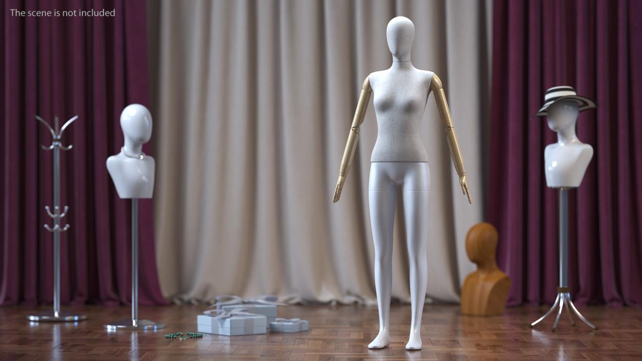 Flexible Female Mannequin Rigged 3D